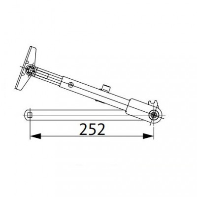 Rameno s aretací pro samozavírač GU-536